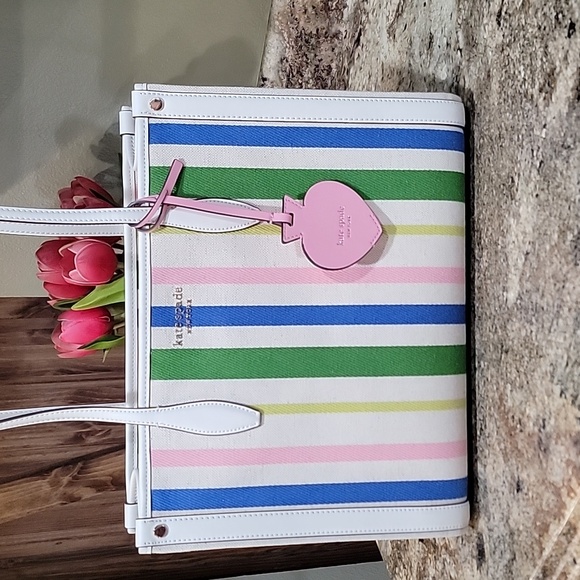 Kate Spade New York Market Breezy Stripe Tote - Picture 2 of 9